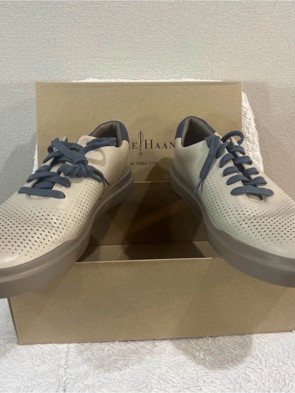 Men's SNEAKERS Cole Haan GrandPro Rally Laser Cut - OXFORD TAN Brown Size 13M